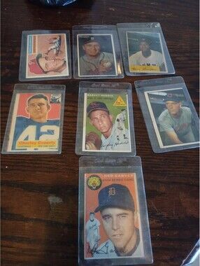 1954 Topps card lot of 7